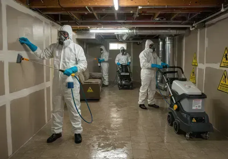 Basement Moisture Removal and Structural Drying process in Pulaski County, KY